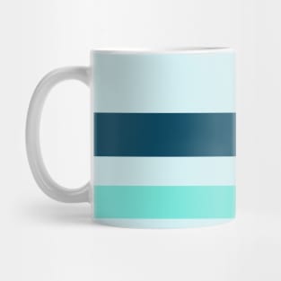 A limited stew of Ice, Tiffany Blue, Blue-Green and Midnight Green (Eagle Green) stripes. Mug